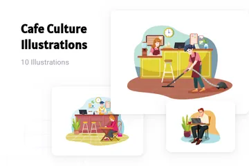 Cafe Culture Illustration Pack
