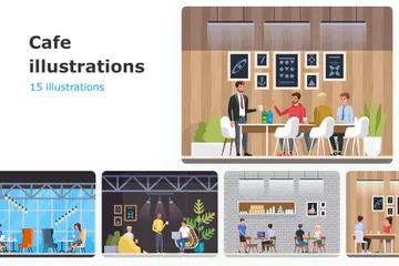 Cafe Illustration Pack