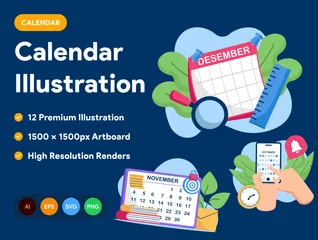 Calendrier Pack d'Illustrations