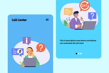 Central de Atendimento Pacote de Ilustrações