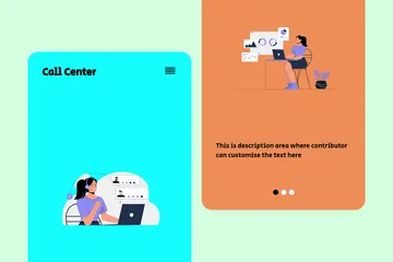 Call Center Illustration Pack