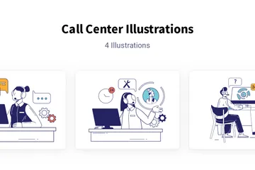 Call Center Illustrationspack