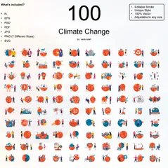 Cambio climático Paquete de Ilustraciones