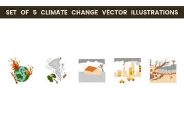 Cambio climático Paquete de Ilustraciones