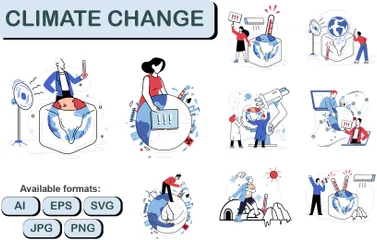 Cambio climático Paquete de Ilustraciones