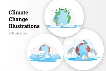 Cambio climático Paquete de Ilustraciones