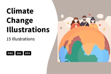 Cambio climático Paquete de Ilustraciones