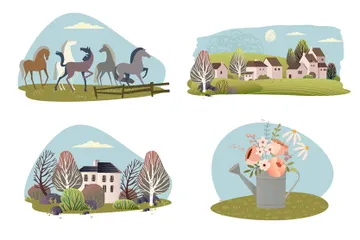 Campagne Pack d'Illustrations