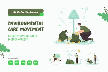 Mouvement pour la protection de l'environnement Pack d'Illustrations