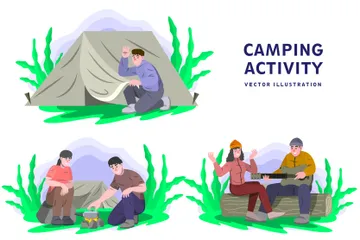 Camping Activity Illustration Pack