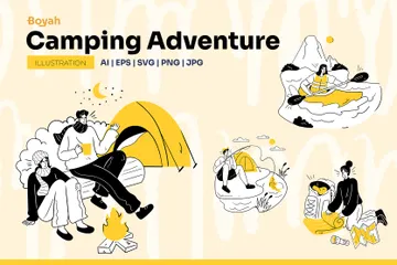 Camping Adventure Illustration Pack