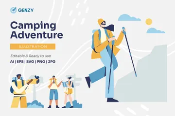 Camping Adventure Illustration Pack