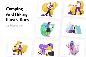Camping And Hiking Illustration Pack