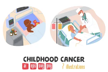 Cáncer infantil Paquete de Ilustraciones