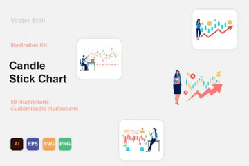 Candle Stick Chart Illustration Pack