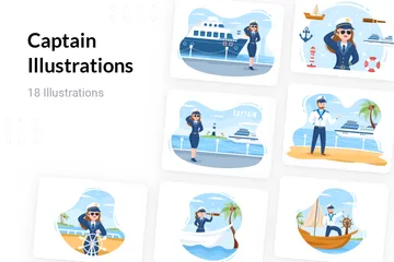 Capitaine Pack d'Illustrations