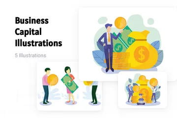 Capital Empresarial Illustration Pack