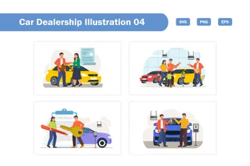 Car Dealership Illustration Pack
