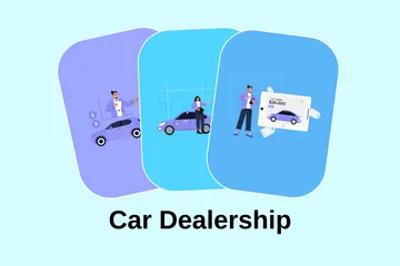 Car Dealership Illustration Pack