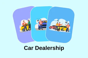 Car Dealership Illustration Pack