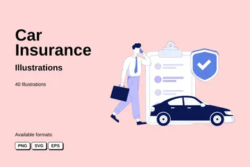 Car Insurance Illustration Pack