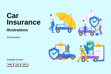 Car Insurance Illustration Pack