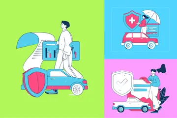 Car Insurance Illustration Pack