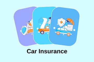 Car Insurance Illustration Pack