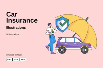 Car Insurance Illustration Pack