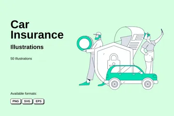 Car Insurance Illustration Pack