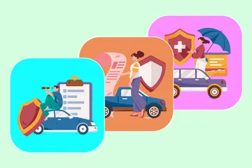 Car Insurance Illustration Pack