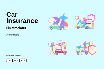 Car Insurance Illustration Pack