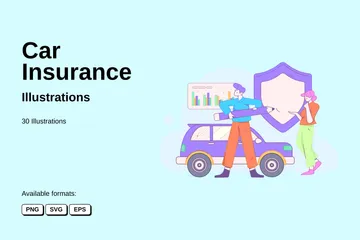 Car Insurance Illustration Pack