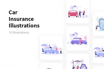 Car Insurance Illustration Pack