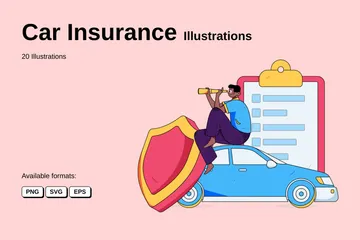 Car Insurance Illustration Pack