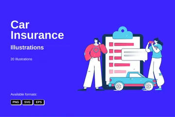 Car Insurance Illustration Pack