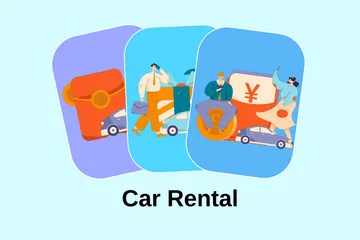 Car Rental Illustration Pack