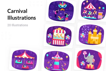 Carnaval Paquete de Ilustraciones