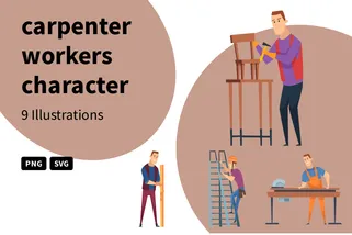 Carpenter Workers Character