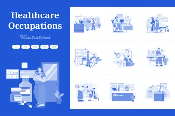 Carreras de atención médica Paquete de Ilustraciones