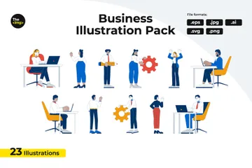 Carrière dans une entreprise commerciale Pack d'Illustrations