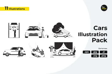 Carros para pessoas Pacote de Ilustrações