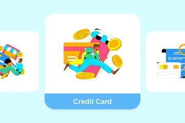Cartão de crédito Pacote de Ilustrações