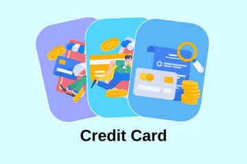 Cartão de crédito Pacote de Ilustrações