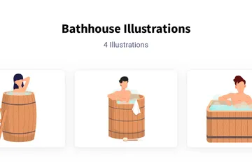 Casa de baños Paquete de Ilustraciones