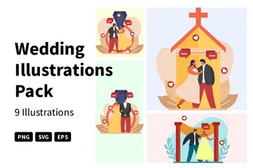 Casamento Pacote de Ilustrações