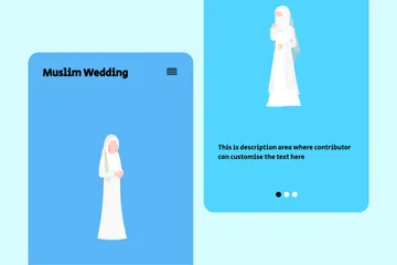 Casamento Muçulmano Pacote de Ilustrações