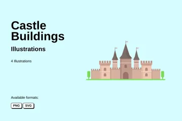 Castle Buildings Illustration Pack