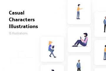 Casual Characters Illustration Pack
