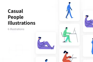 Casual People Illustration Pack